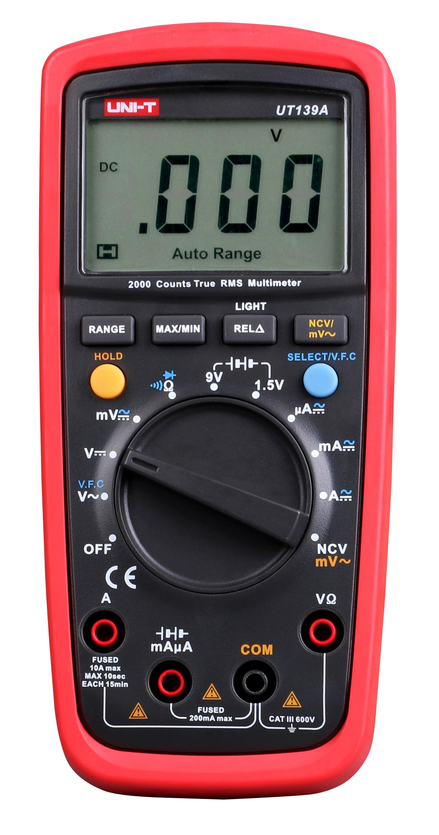 ut139a-true-rms-digital-multimeter-uni-t-uni-trend-vorderseite-frontside 