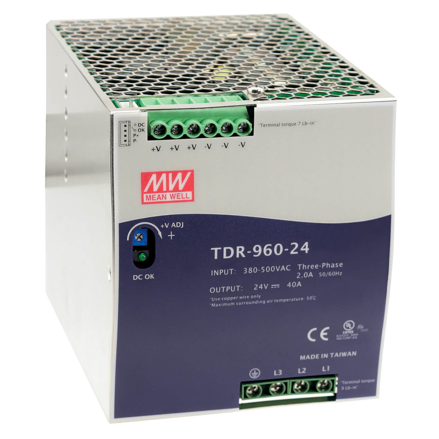 TDR-960-24 Hutschienen-Netzteil, 960W, 24V, 40A, MEAN WELL