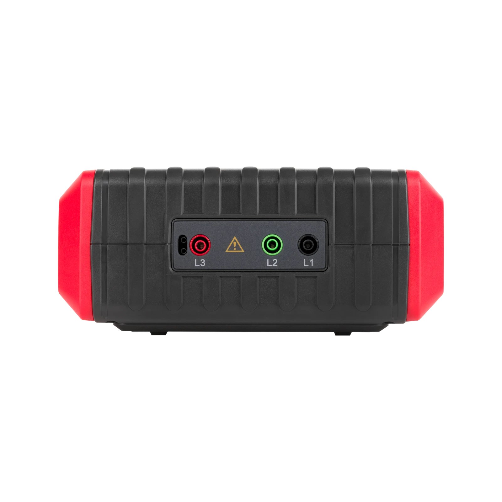 Stirnseitige Ansicht der Messbuchsen L1, L2 und L3 am UNI-T UT595 Multifunktions-Installationstester.