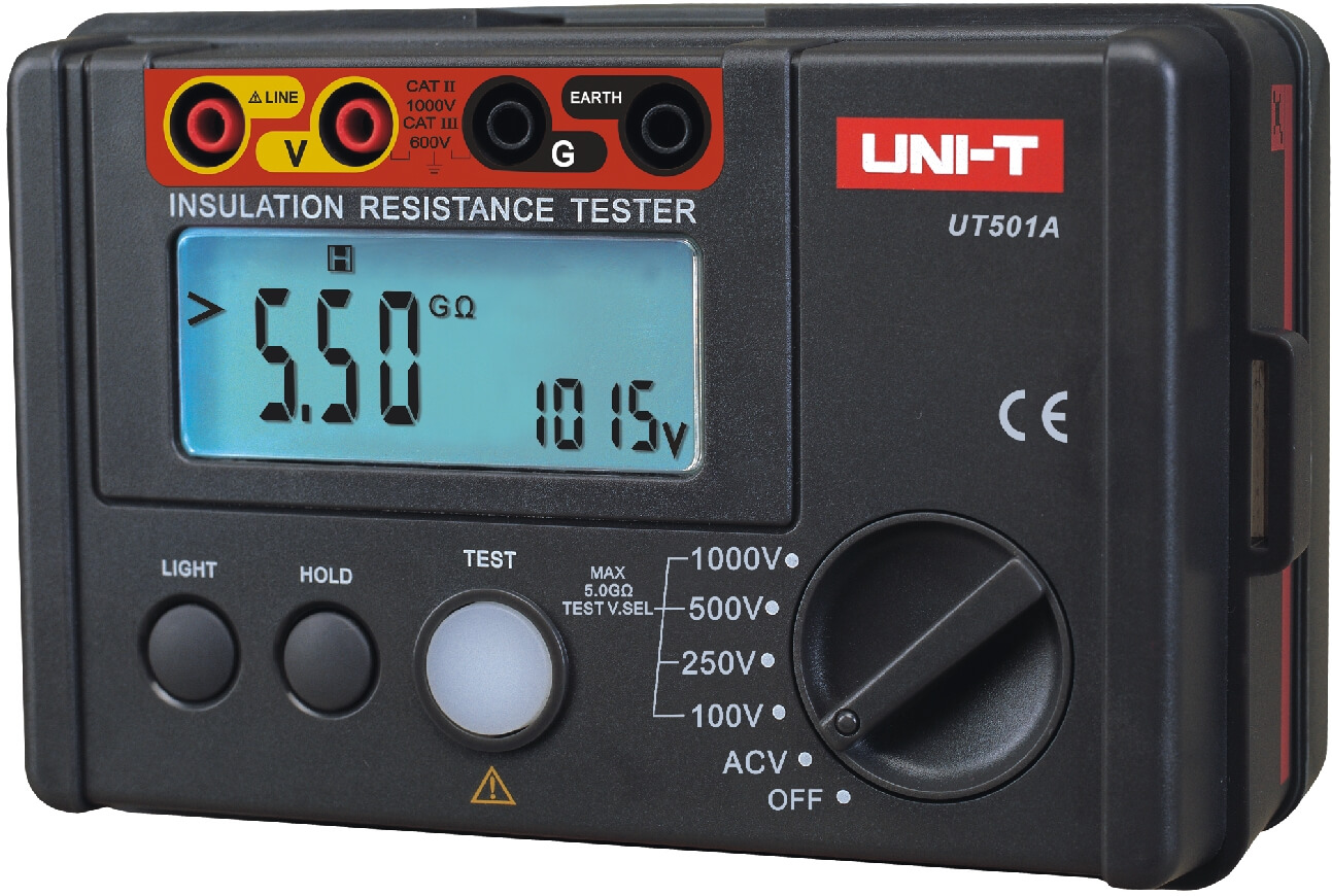 UT501A-Insulation-Resistance-Tester-uni-t-uni-trend-frontside-vorderseite 
