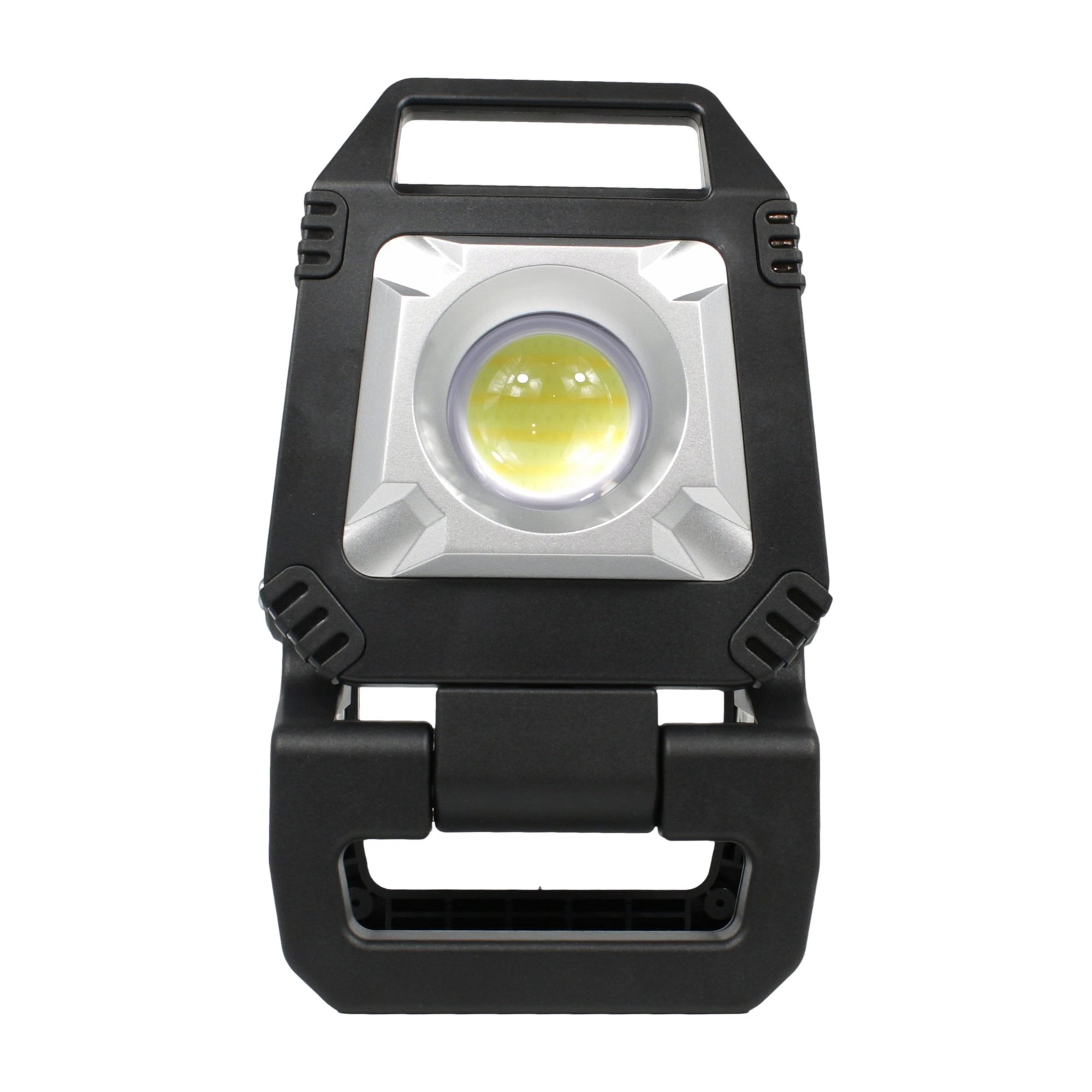 Frontalansicht der PCW12P Arbeitsleuchte mit zentraler 20-Watt-COB-LED-Einheit