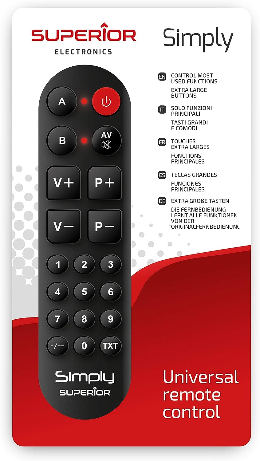 SUPERIOR Simply Numeric - Universalfernbedienung (SUPTLB002 / SUP040)