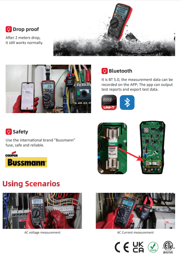 UT117C Multimeter Digital 60000 Counts Bluetooth True RMS