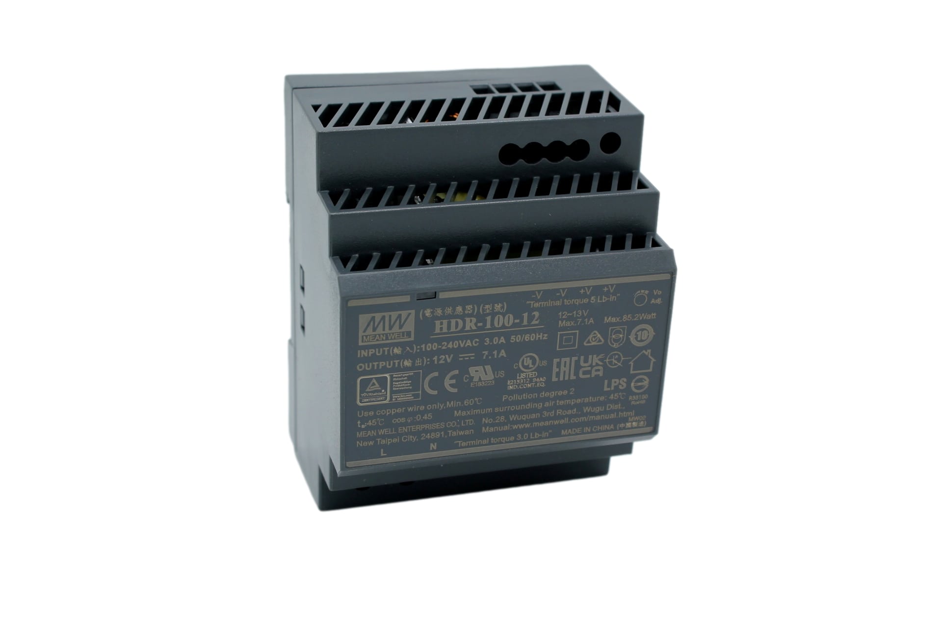 meanwell-hdr-100-12-din-rail-power-supply-meanwell-hutschienen-netzteil-top 