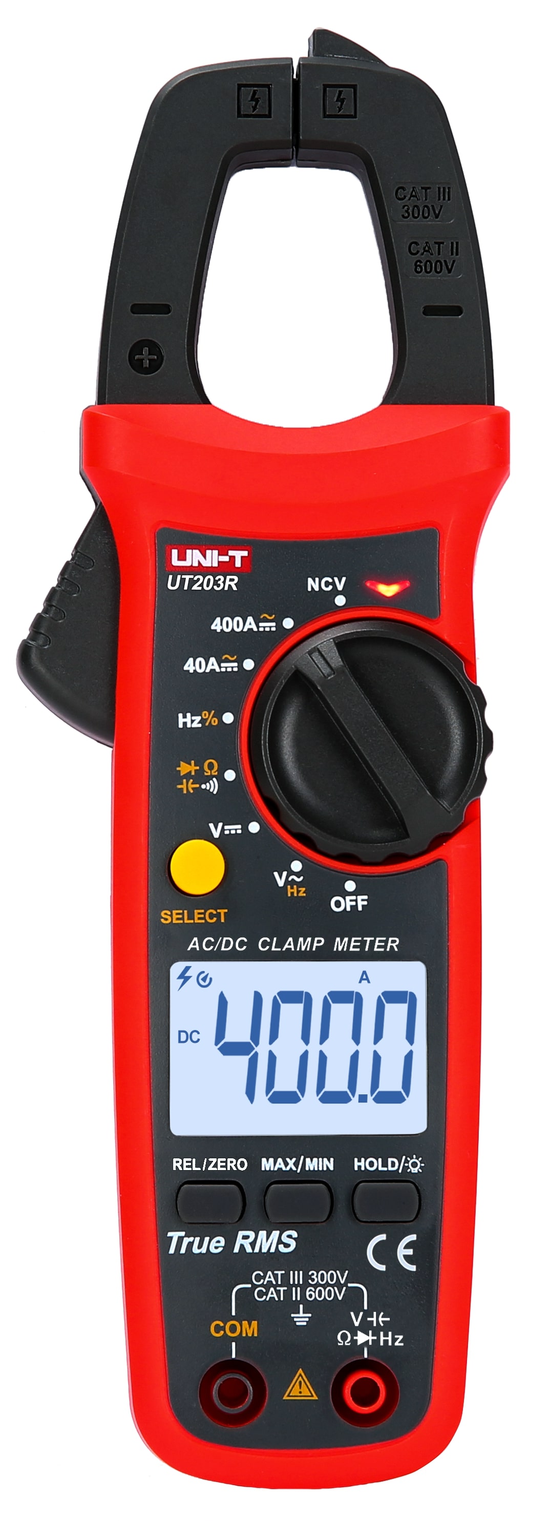 ut203r-digital-true-rms-clamp-meter-uni-t-uni-trend-frontside-vorderseite 