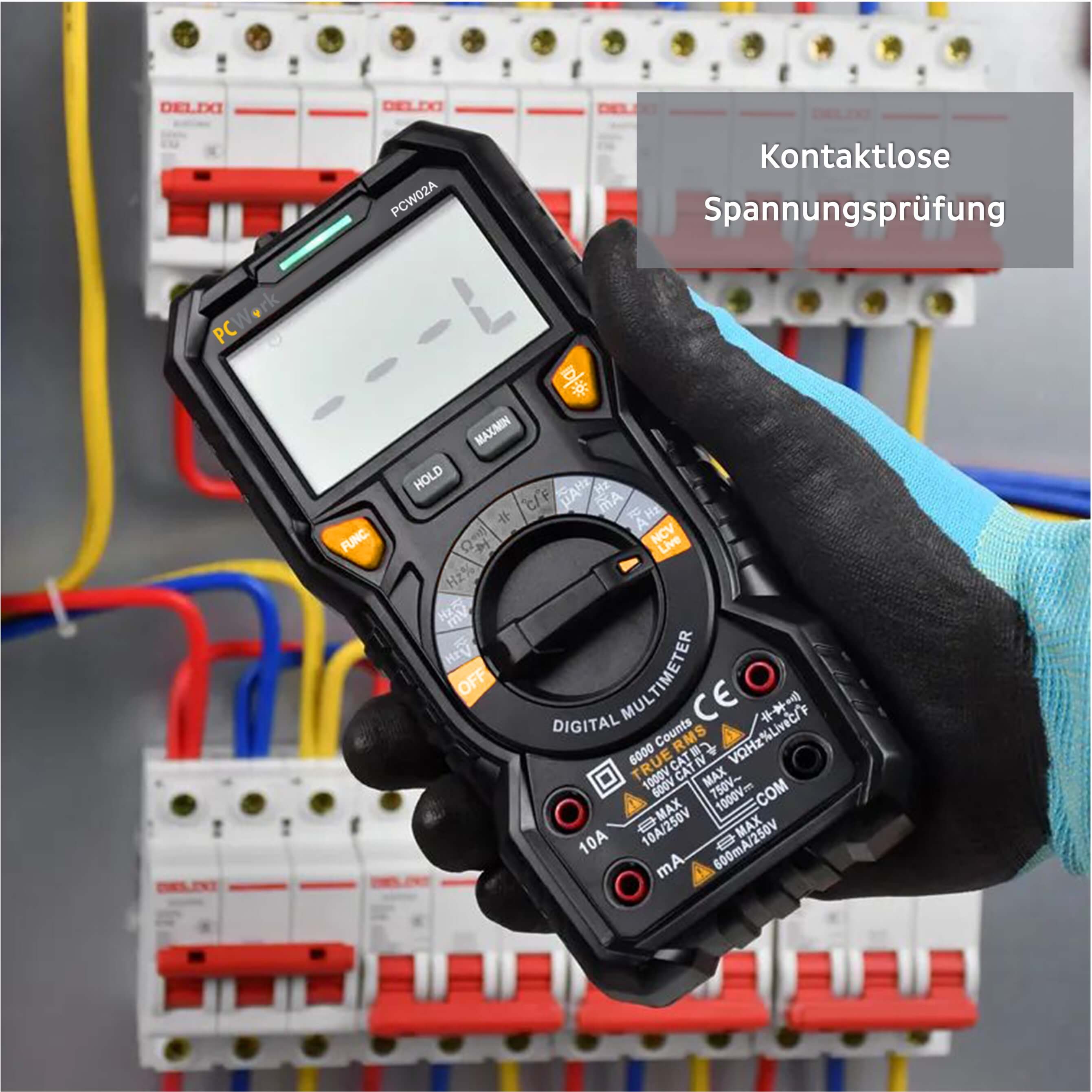 PCW02A Digitalmultimeter, True RMS, CAT IV 600V