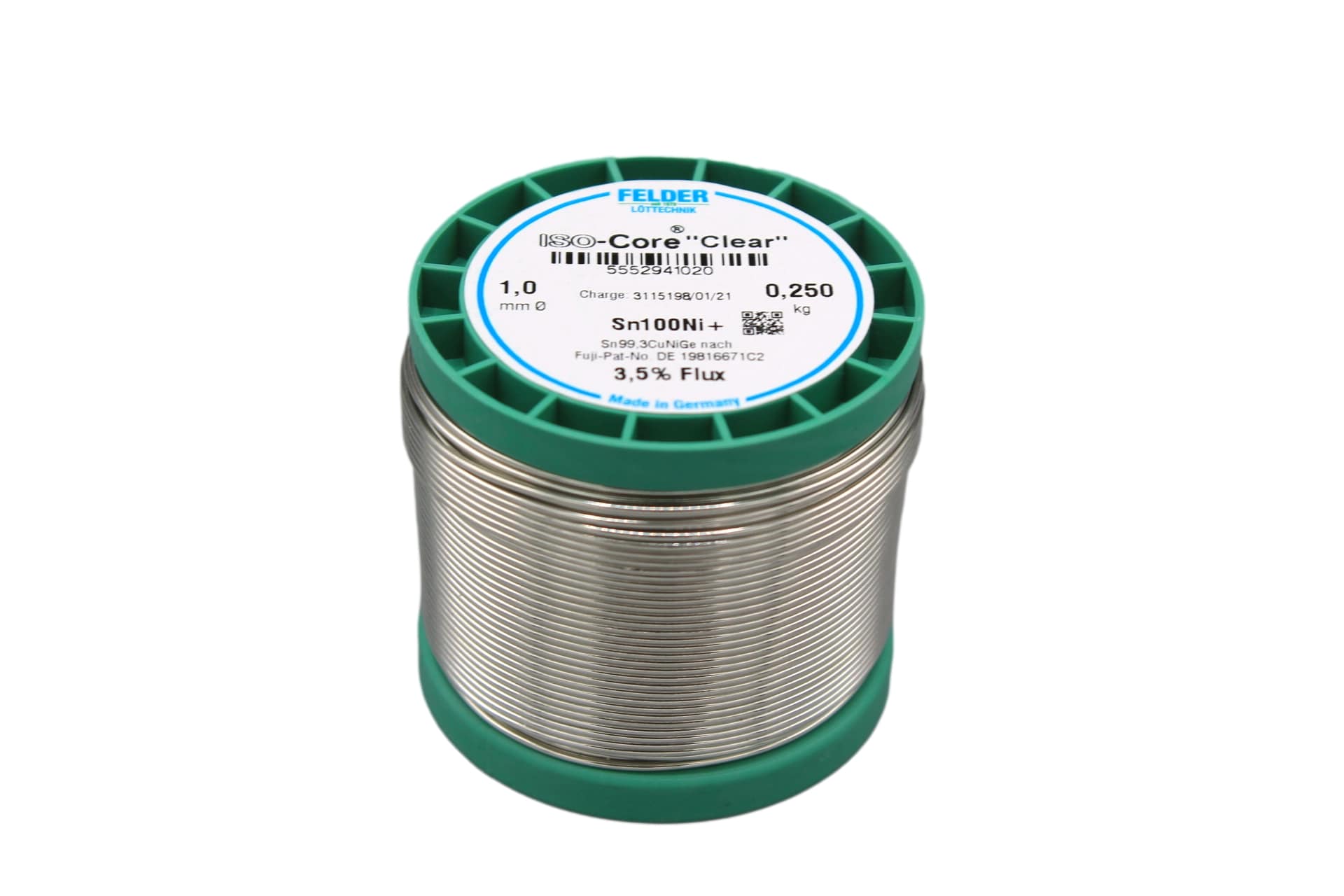 felder-5552941020-solder-wire-iso-core-clear-1mm-250g-sn100niplus-loetdraht-top 
