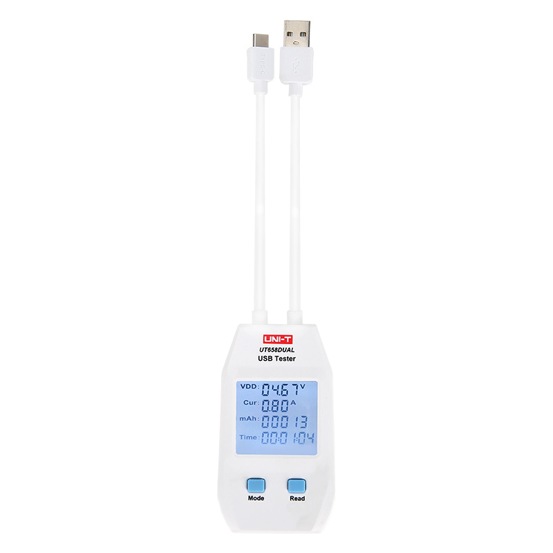 uni-t-ut658dual-dual-usb-tester-usb-tester-usb-multimeter-unitrend-front 