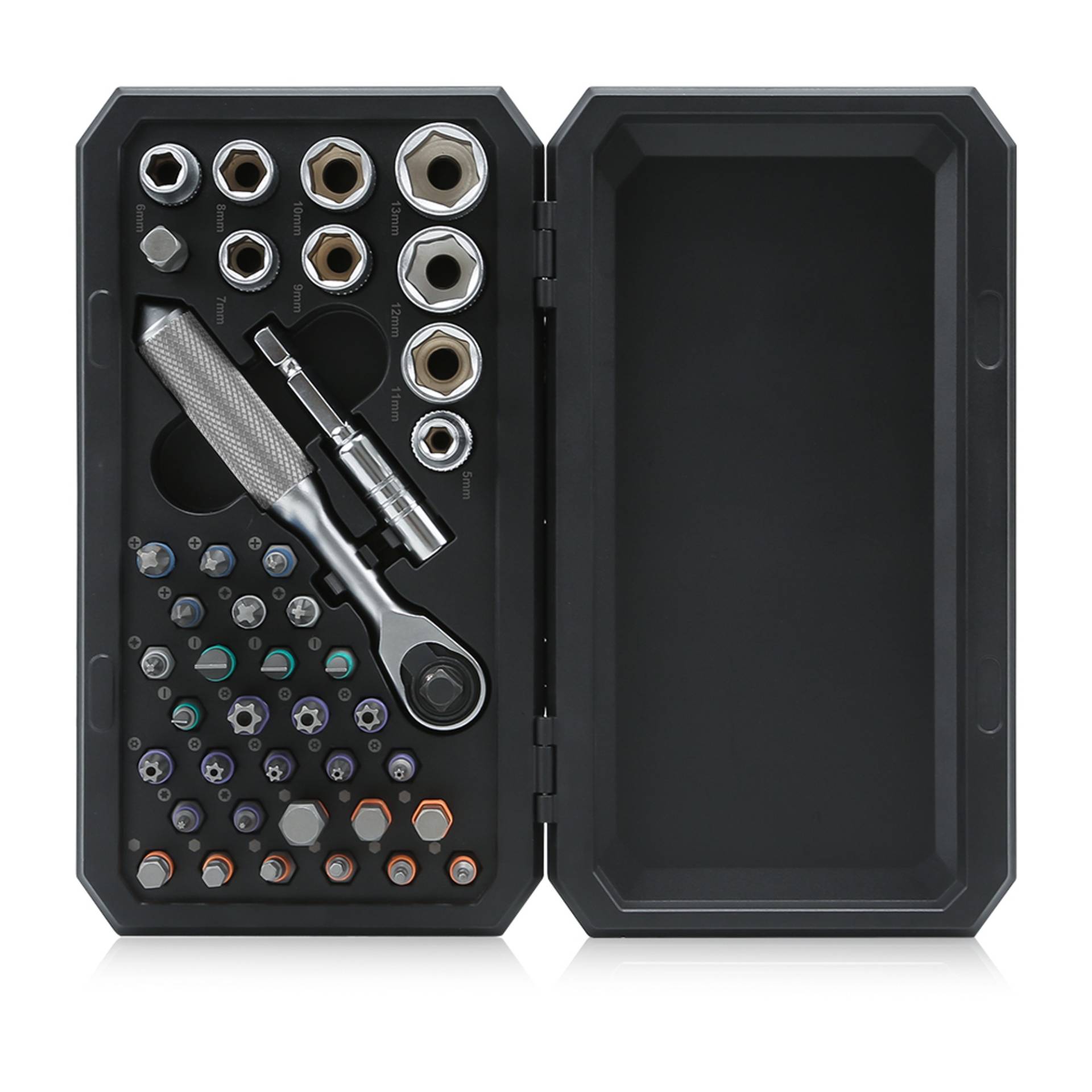 PCW08L Feinmechanik Ratschen Set 42 Teile, Elektronikreparatur, Fahrradreparatur