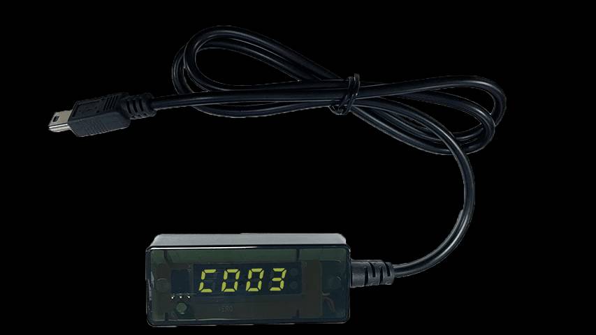 Externes Display mit integriertem IR-Empfänger für den DVB-T2 Receiver JL43703, zeigt die Kanalnummer auch bei versteckter Montage.