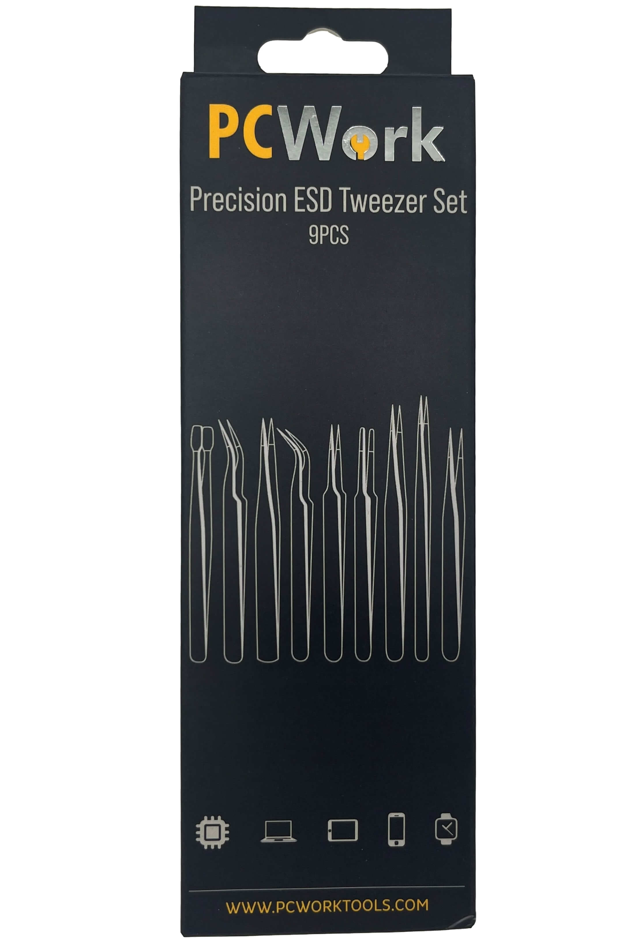 pcw08g-precision-tweezers-set-9pieces-pinzetten-set-pcwork-packaging-verpackung 