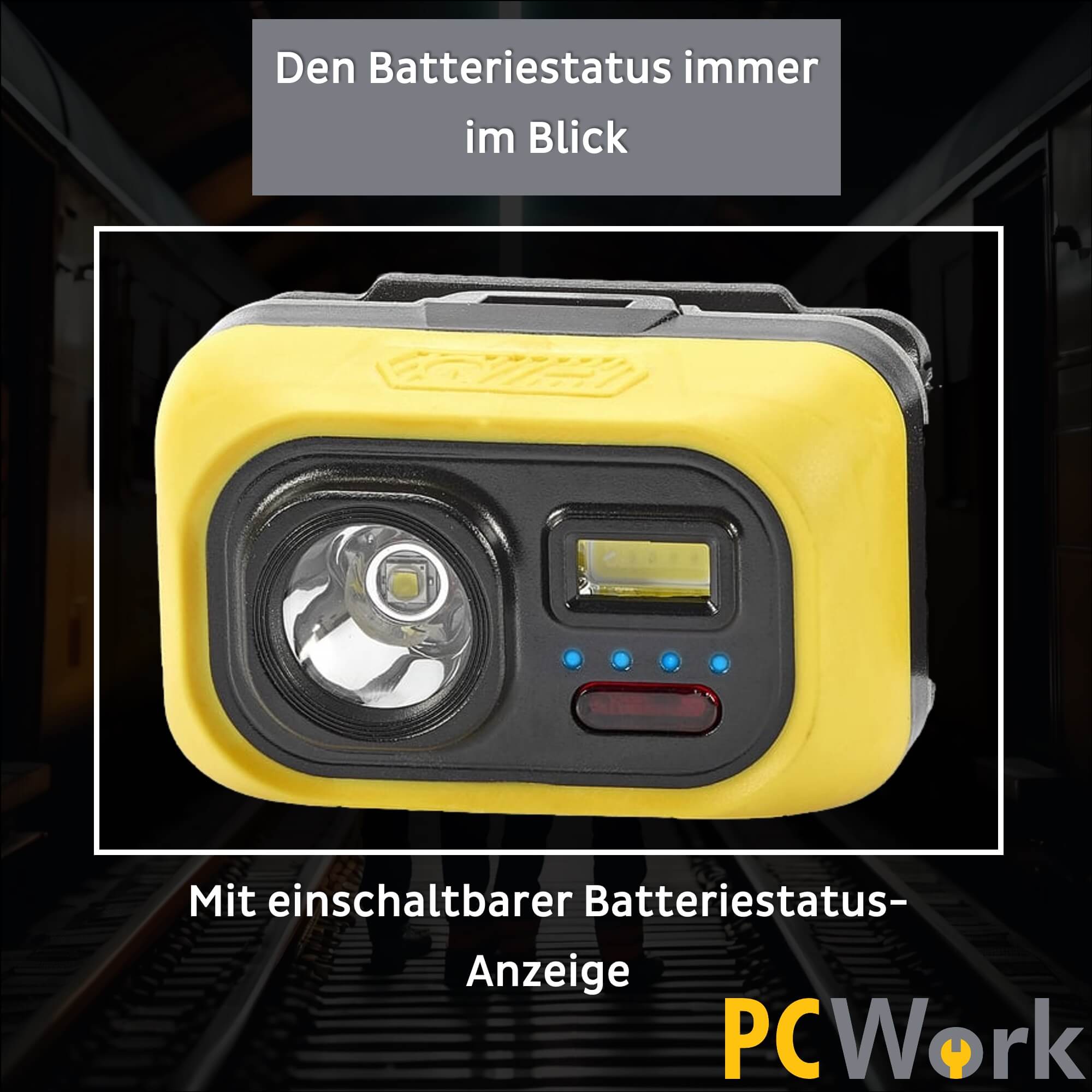 PCW12D LED Stirnlampe Kopflampe Professionell IPX6 300lm