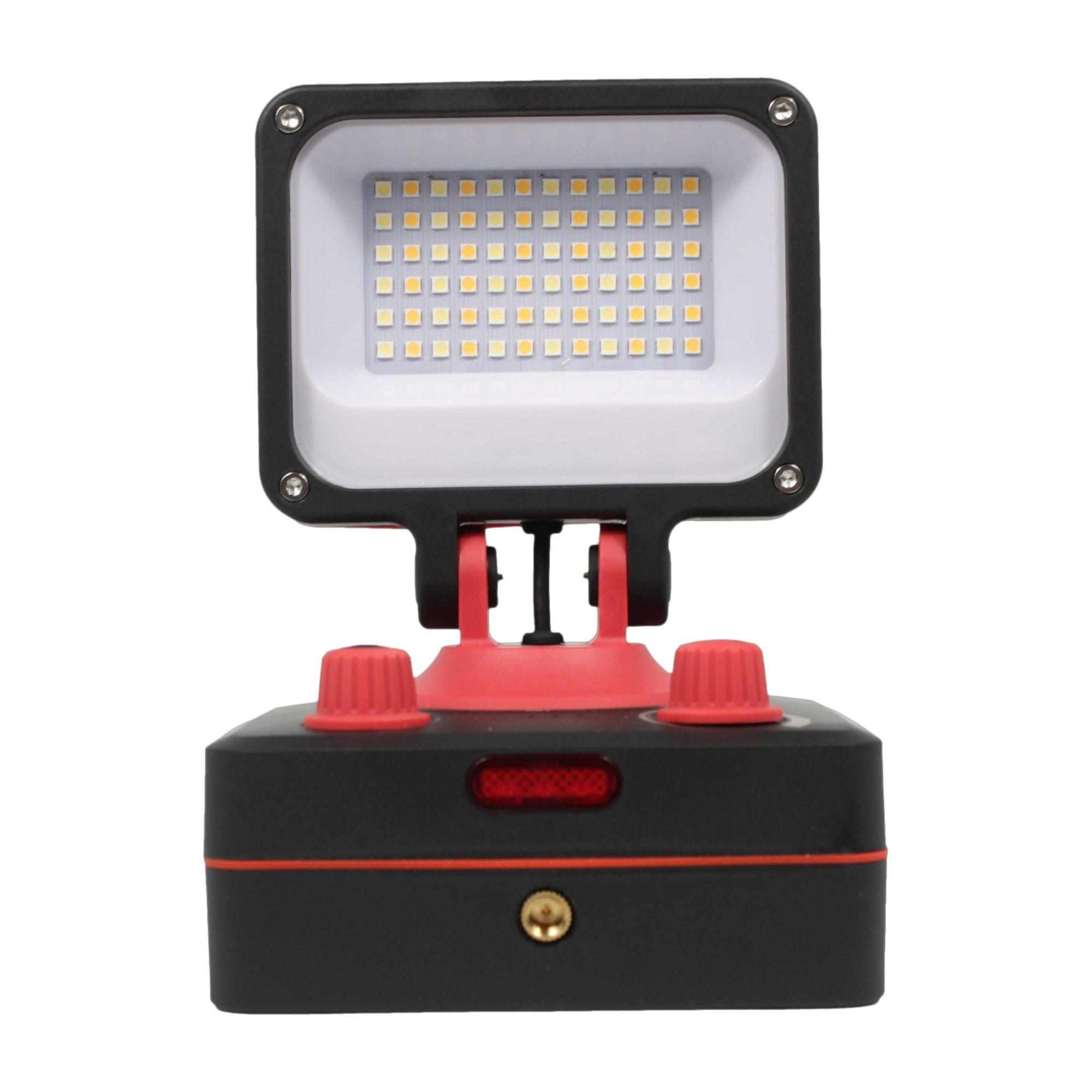 PCW12Q Frontalansicht der LED-Arbeitsleuchte mit Stativgewinde und Drehschaltern