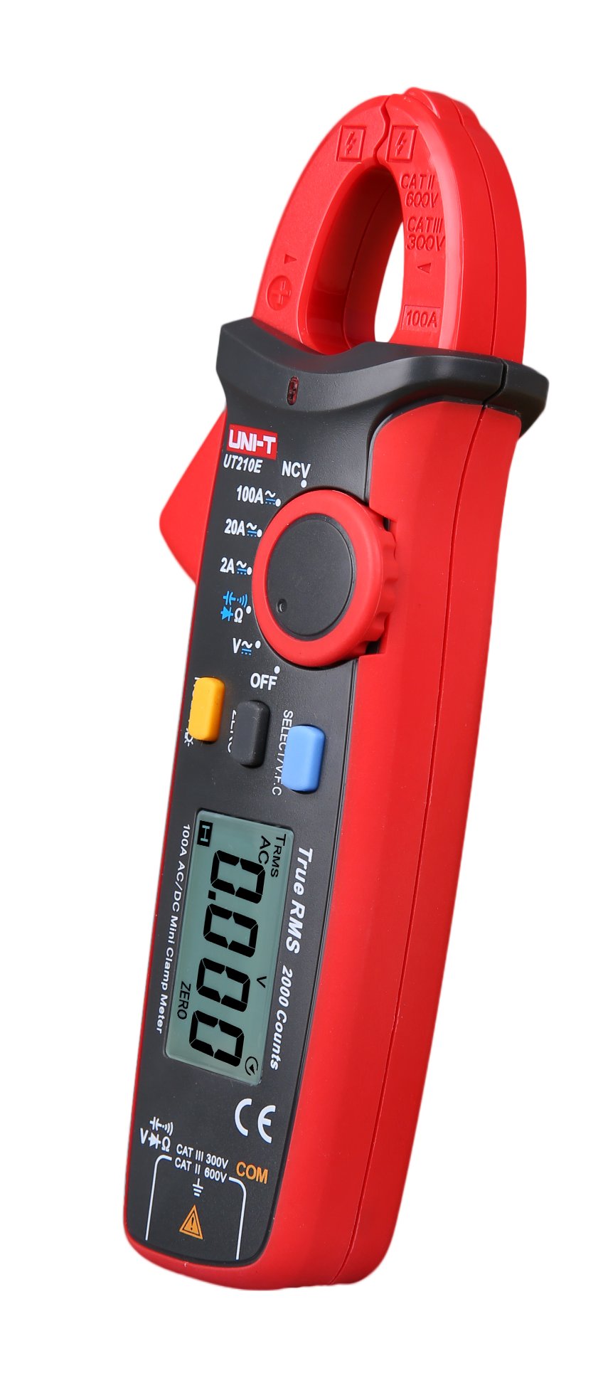 UNI-T UT210E Mini Digital-Stromzange True RMS AC/DC 100A stehend von der rechten Seite